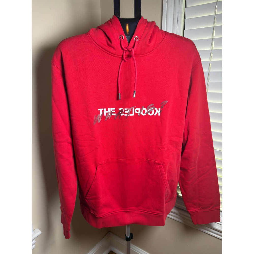 The Kooples Mens Red Graphic Logo Manifesto Hoodie‎ Sweatshirt HSWE29015K XL